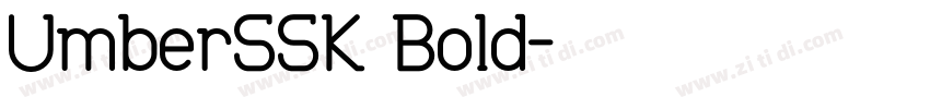 UmberSSK Bold字体转换